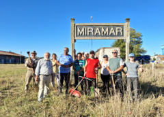Corte de pasto y limpieza de la estación de Miramar