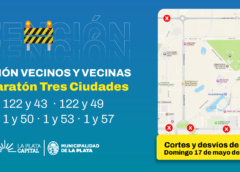 Cortes programados en La Plata por la realización de la maratón Tres Ciudades