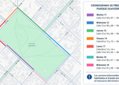 La Municipalidad de La Plata avanza con trabajos de fresado en Parque Saavedra: el cronograma de intervenciones