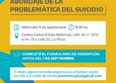 La Plata será sede de un encuentro para abordar la problemática del suicidio”